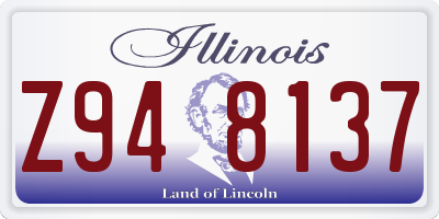 IL license plate Z948137