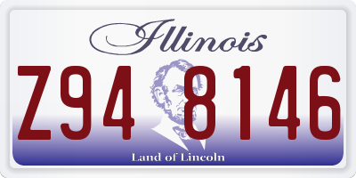 IL license plate Z948146