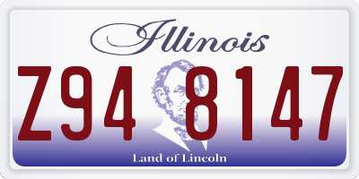 IL license plate Z948147