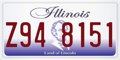 IL license plate Z948151