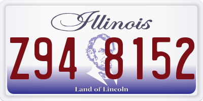 IL license plate Z948152