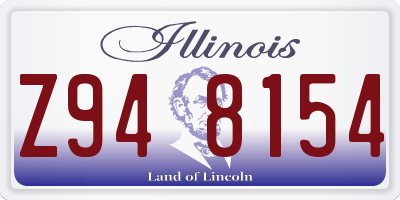 IL license plate Z948154