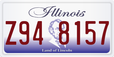 IL license plate Z948157