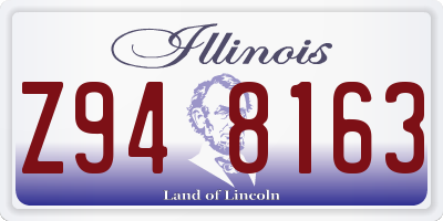 IL license plate Z948163