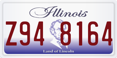 IL license plate Z948164