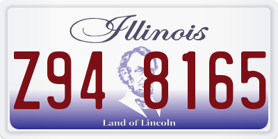 IL license plate Z948165