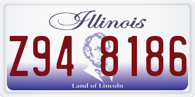 IL license plate Z948186