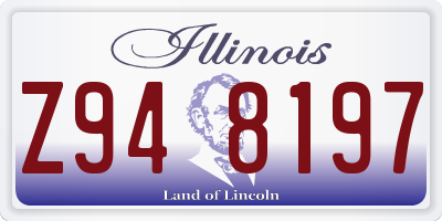 IL license plate Z948197