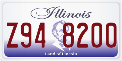 IL license plate Z948200