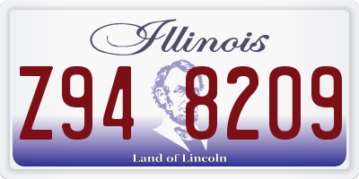 IL license plate Z948209