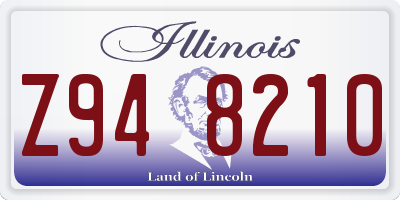 IL license plate Z948210