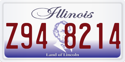 IL license plate Z948214