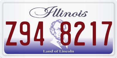 IL license plate Z948217