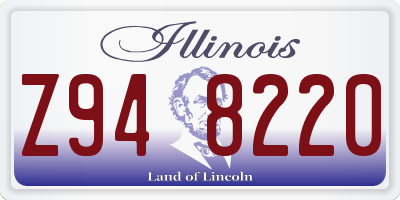 IL license plate Z948220