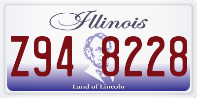 IL license plate Z948228