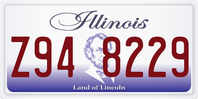 IL license plate Z948229