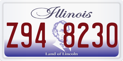 IL license plate Z948230