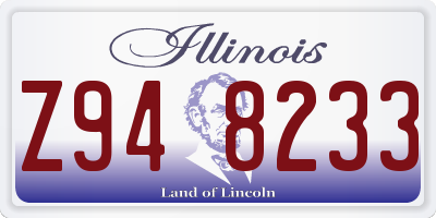 IL license plate Z948233