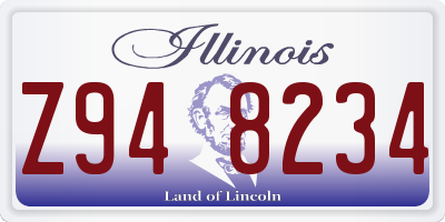 IL license plate Z948234