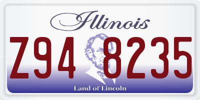 IL license plate Z948235