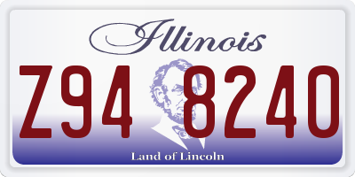 IL license plate Z948240