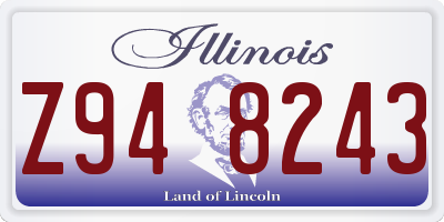 IL license plate Z948243