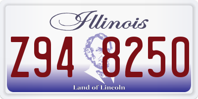 IL license plate Z948250