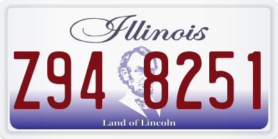 IL license plate Z948251