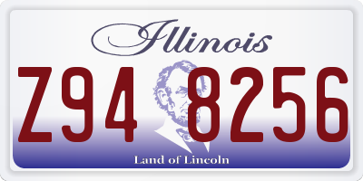 IL license plate Z948256