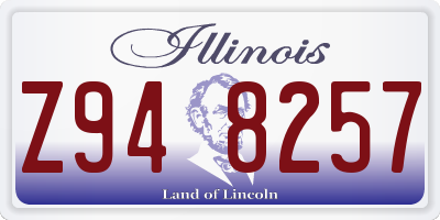 IL license plate Z948257
