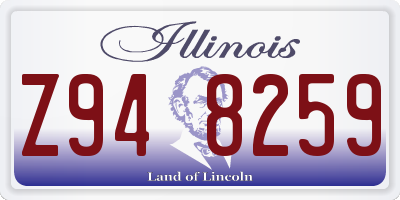 IL license plate Z948259