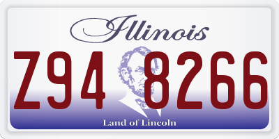 IL license plate Z948266