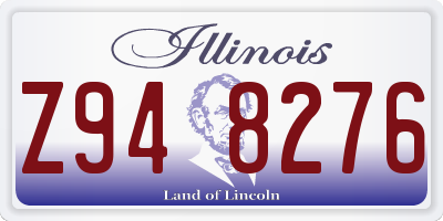 IL license plate Z948276