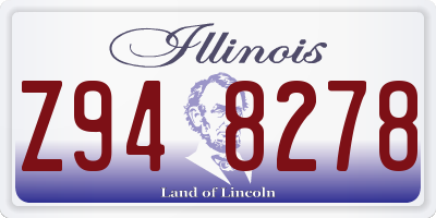 IL license plate Z948278