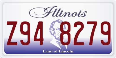IL license plate Z948279