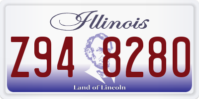 IL license plate Z948280