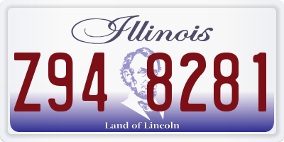 IL license plate Z948281