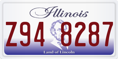IL license plate Z948287