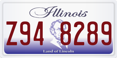 IL license plate Z948289