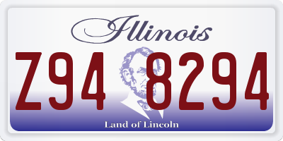 IL license plate Z948294