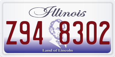 IL license plate Z948302