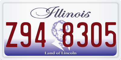 IL license plate Z948305