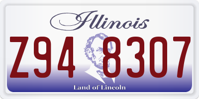 IL license plate Z948307