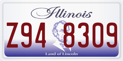 IL license plate Z948309