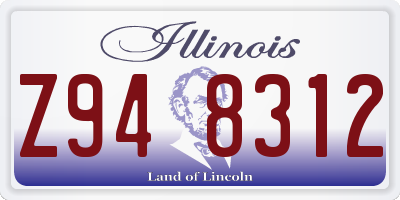 IL license plate Z948312