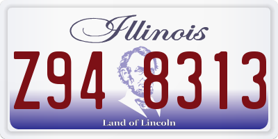 IL license plate Z948313