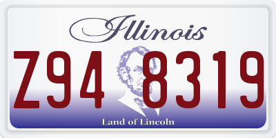 IL license plate Z948319