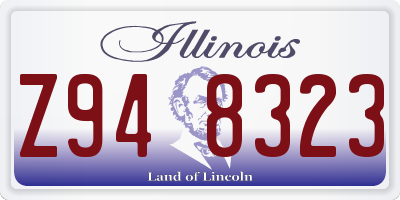 IL license plate Z948323