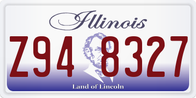 IL license plate Z948327