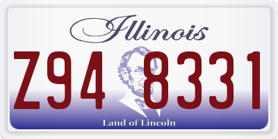 IL license plate Z948331